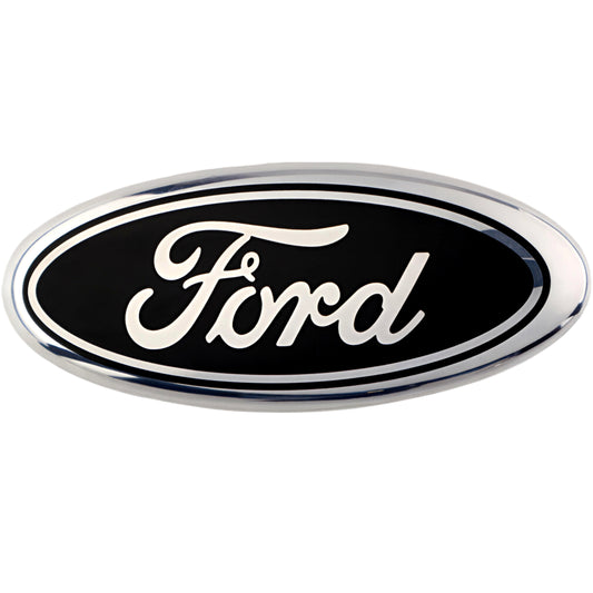Ford Emblem Overlay | Silber Schwarz
