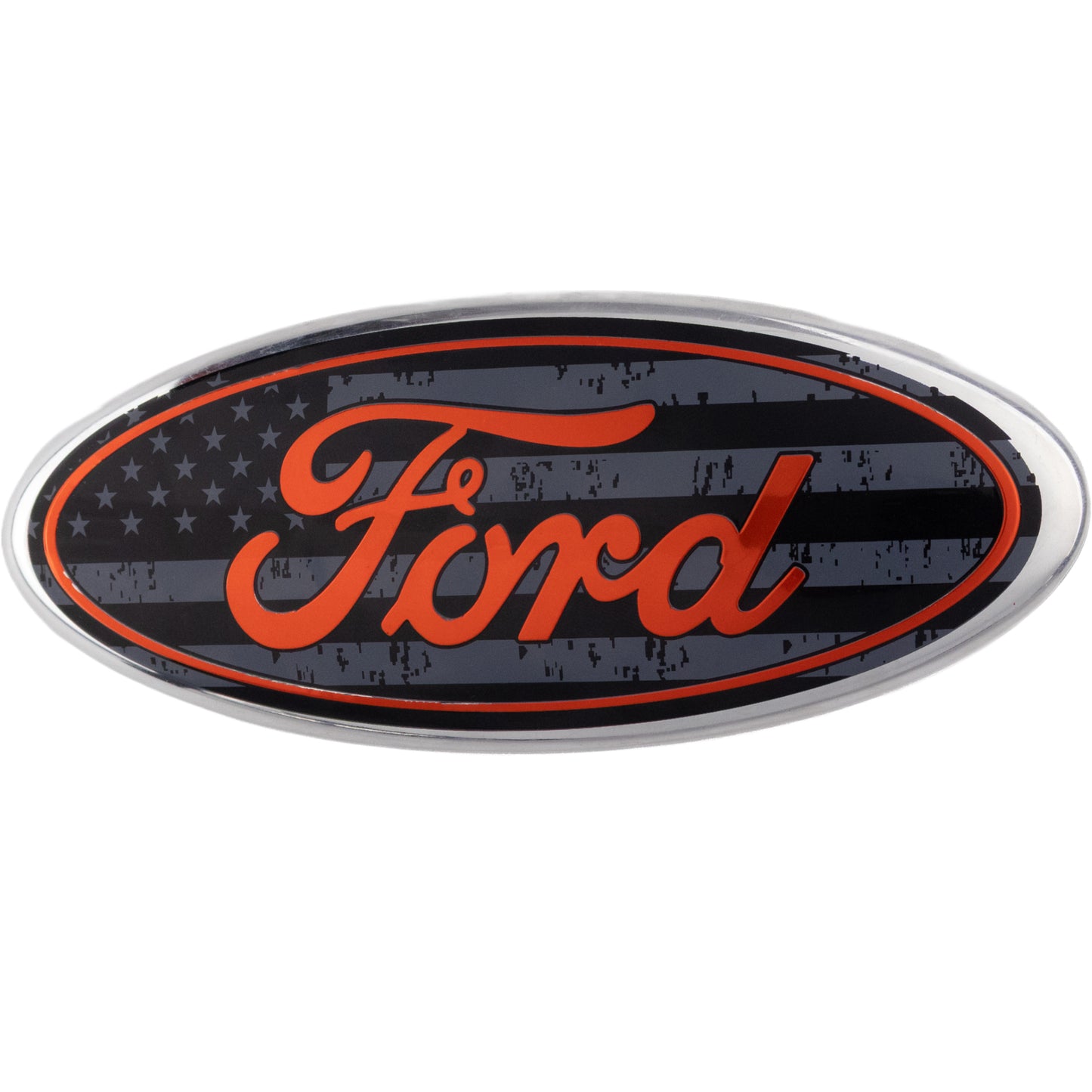 Ford Emblem Overlay | USA Flag Black
