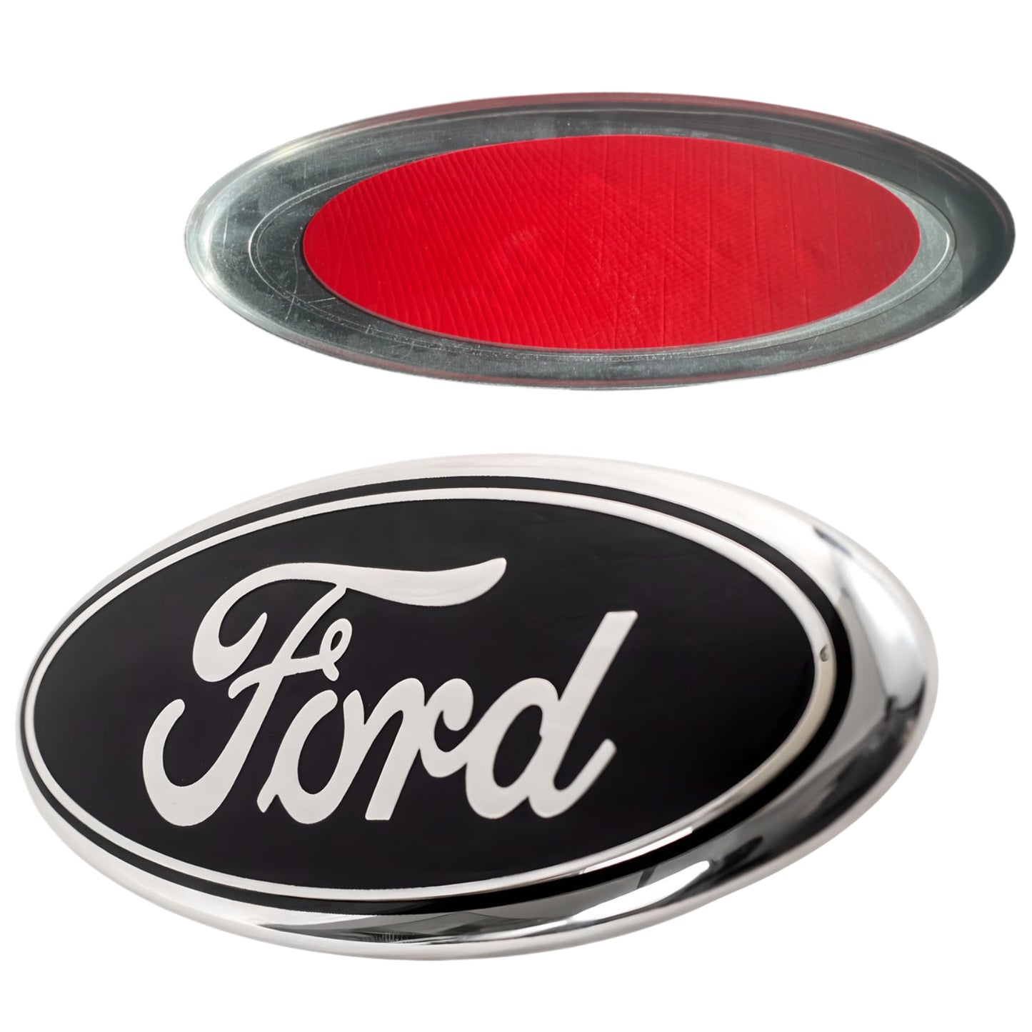 Ford Emblem Set Overlay | Silber Schwarz